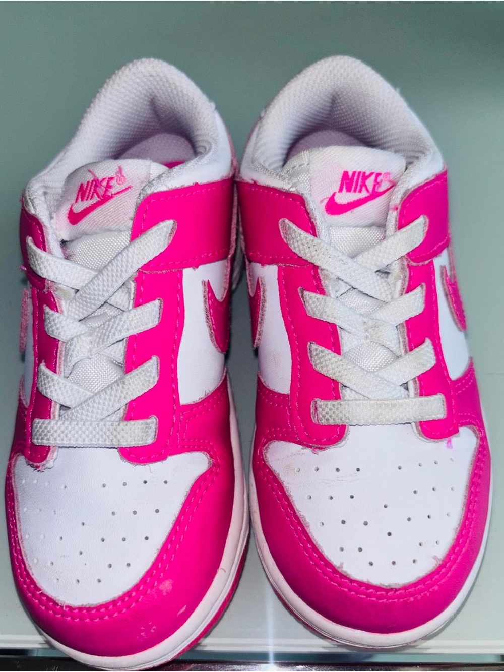Nike Kids Hot Pink and White Low-Top Sneakers